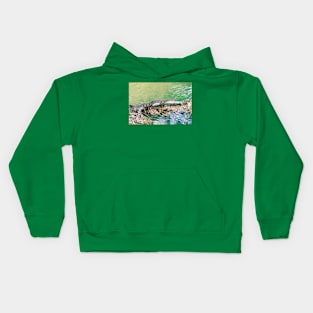 Water Snake Slithering Along Kids Hoodie